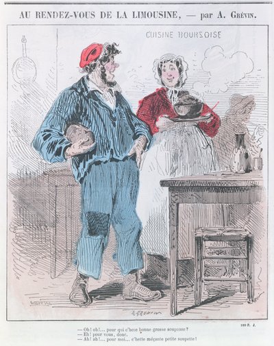 Au Rendez-vous de la Limousine、「Le Petit Journal Pour Rire」、Gillot作、1860年頃 作： Alfred Grevin